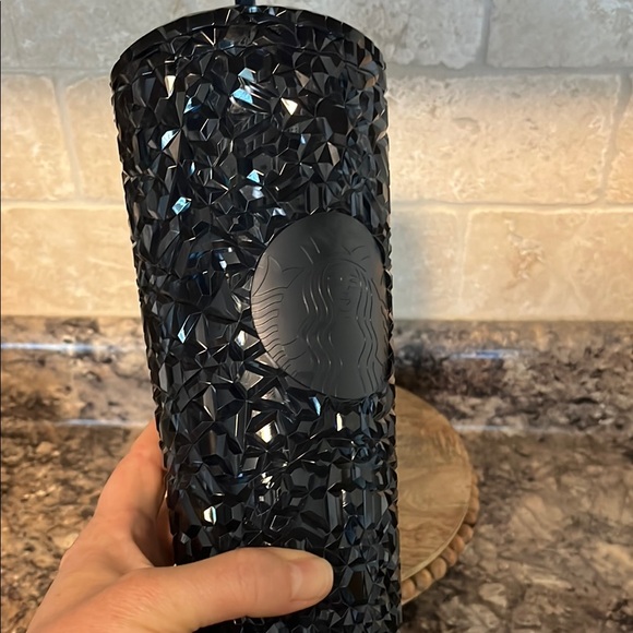 Deep Blue/Green Studded Starbucks Tumbler with Straw - Picture 6 of 7